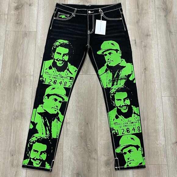 Asaali SS24 Cartel Denim Black/Green size 32 Brand New - Picture 1 of 6